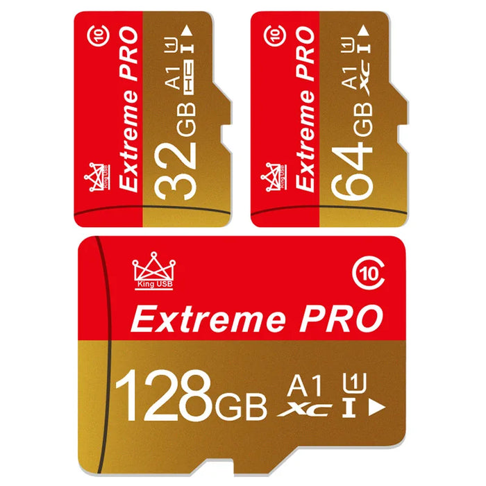 Extreme Pro - Cartão Mini SD de alta velocidade com cartão V10 TF - Tamanhos de até 256 GB - Cartão Flash ideal para uso de telefone, câmera e drone