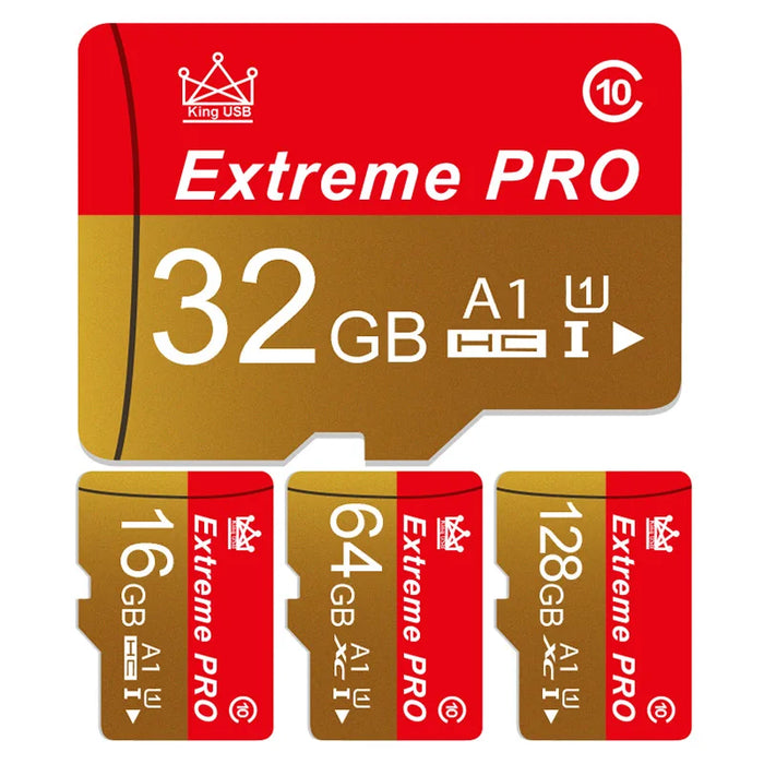 Extreme Pro - Cartão Mini SD de alta velocidade com cartão V10 TF - Tamanhos de até 256 GB - Cartão Flash ideal para uso de telefone, câmera e drone