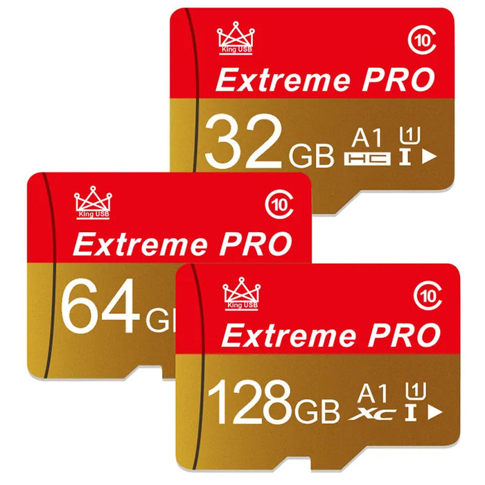 Extreme Pro - Cartão Mini SD de alta velocidade com cartão V10 TF - Tamanhos de até 256 GB - Cartão Flash ideal para uso de telefone, câmera e drone